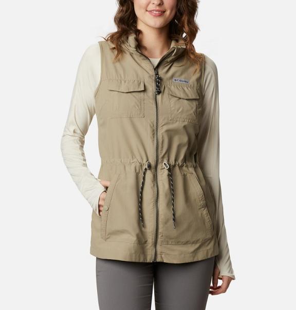 Columbia Silver Ridge Vest Beige For Women's NZ14693 New Zealand